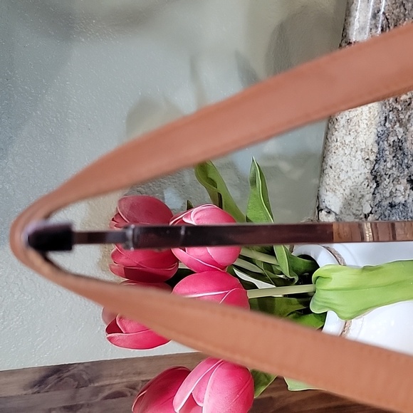 MCM EUC Visetos Monogram Barrel Bag Handbag Cognac Tube Purse - Picture 7 of 13